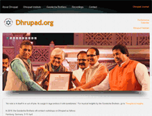 Tablet Screenshot of dhrupad.org